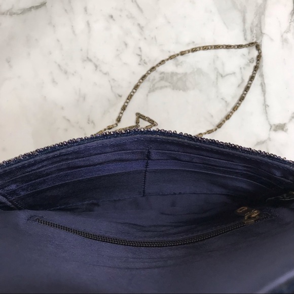 Anthropologie Beaded Crystal Bag Clutch Chain - Picture 5 of 14